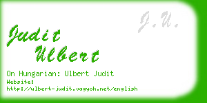 judit ulbert business card